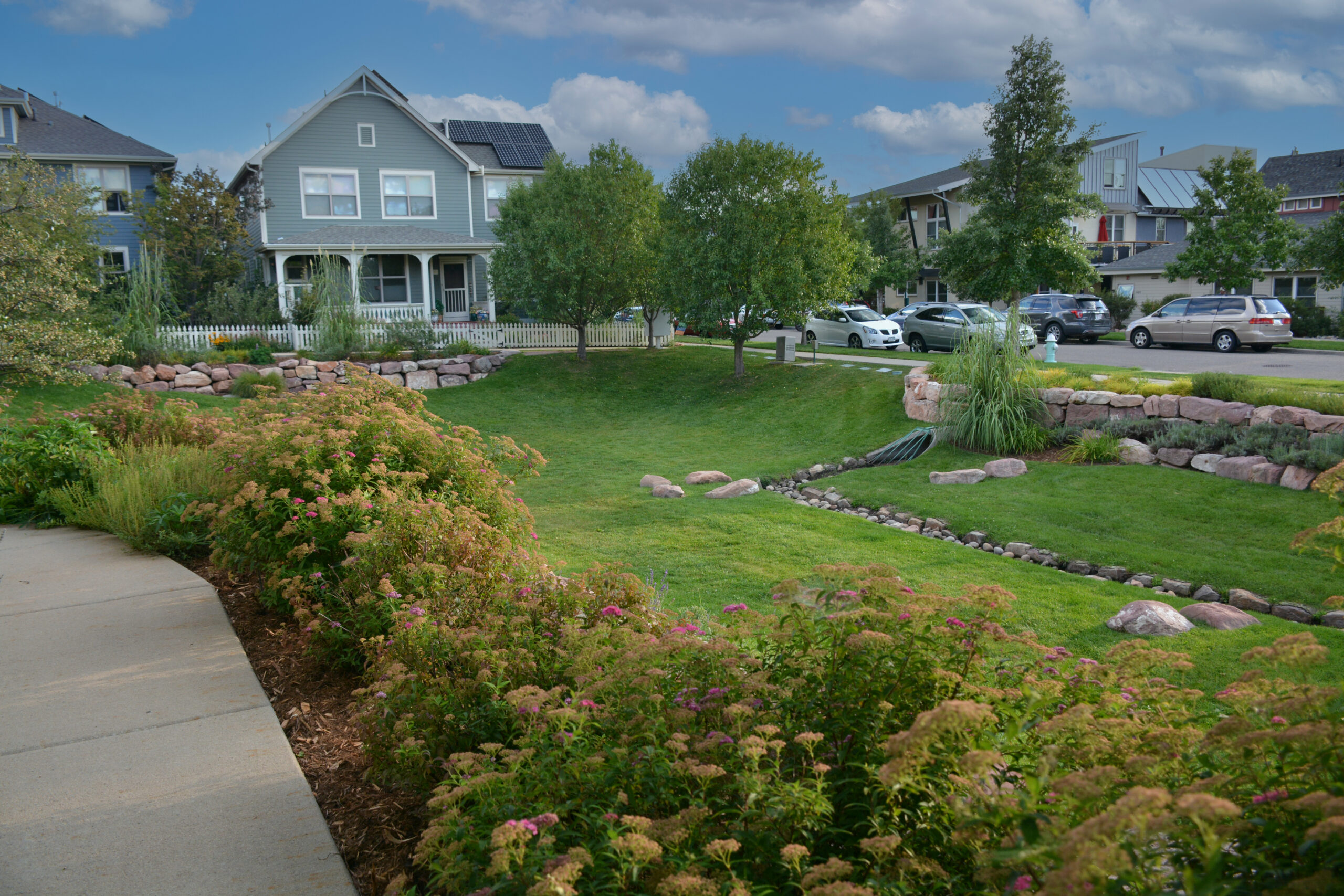 Maintained commercial green space
