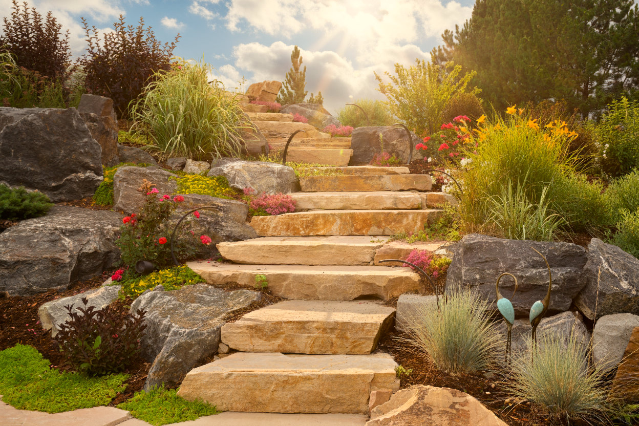 Hardscape project by Native Edge Landscapes